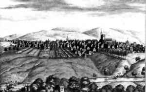 The South Prospect of Preston, 1728