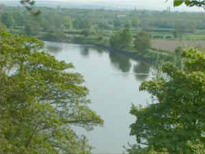 The view of the Ribble Valley from the lower terrace at the end of the Walk