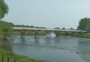 The concrete Tram Road Bridge, constructed in the 1960's